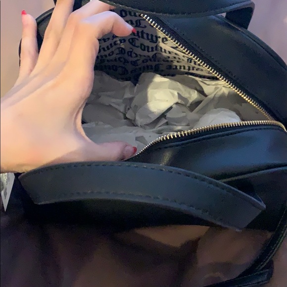 Juicy Couture Black Crown Royal Satchel Purse - Picture 4 of 6